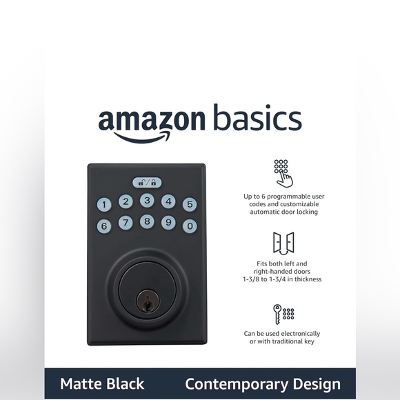 Electronic Keypad Deadbolt Door Lock with Touch-Control Keyless Entry - Picture 3 of 6